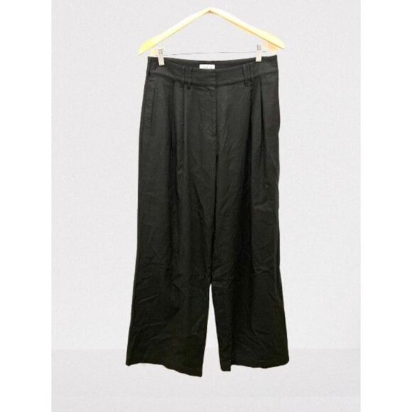 TANYA TAYLOR Wide Leg Linen Blend Pants Lined High Waist Size 8 - Picture 2 of 11